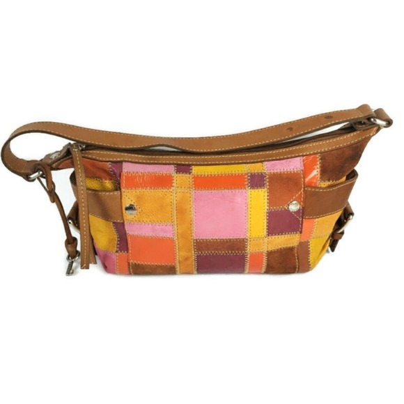 Fossil patchwork leather/suede bag. - Picture 1 of 8